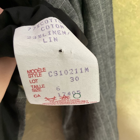 Vintage Y2K Concepts by Conrad C. Pinstripe Linen Blend Blazer - Picture 5 of 6